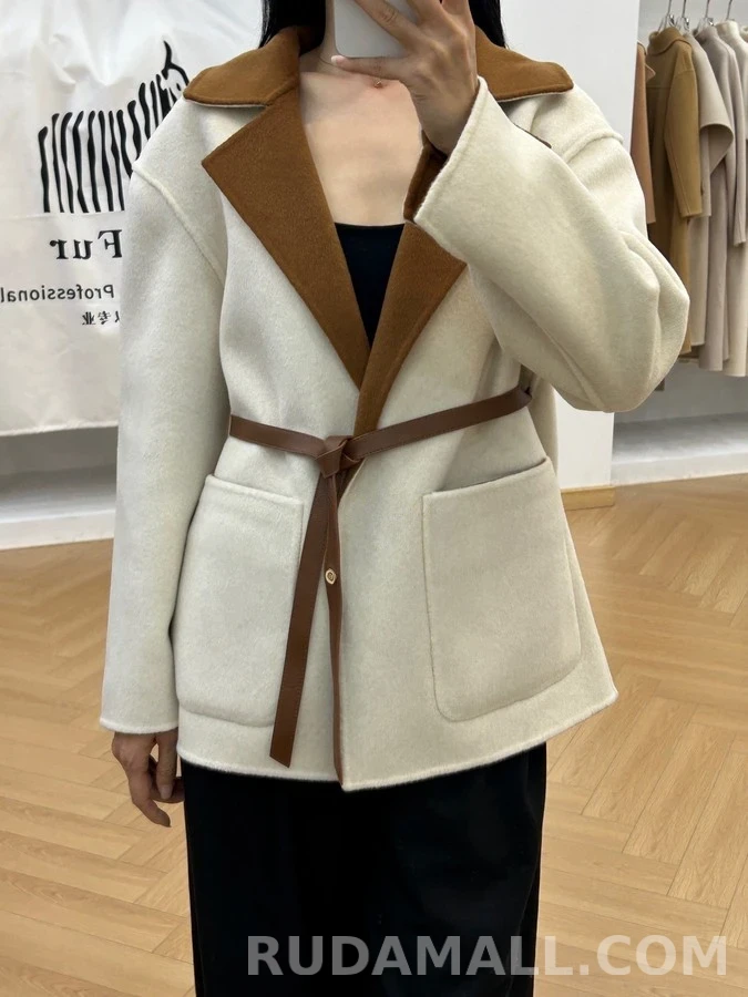 로로피아나 로로피아나 벨티드 더블페이스 자켓 상세 이미지