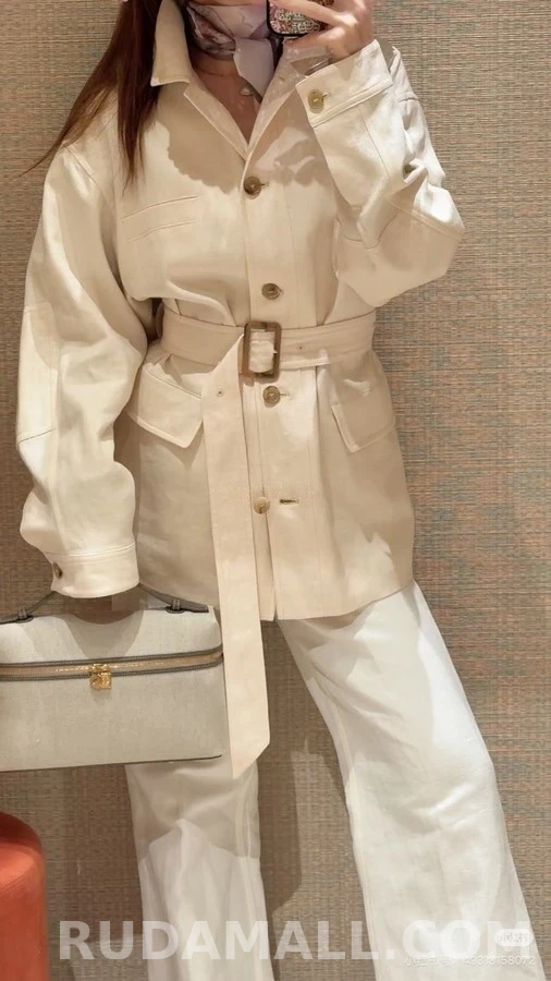 로로피아나 로로피아나 벨티드 울 자켓 상세 이미지