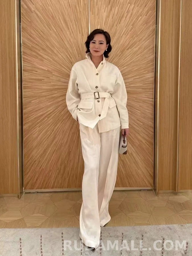 로로피아나 로로피아나 벨티드 울 자켓 상세 이미지