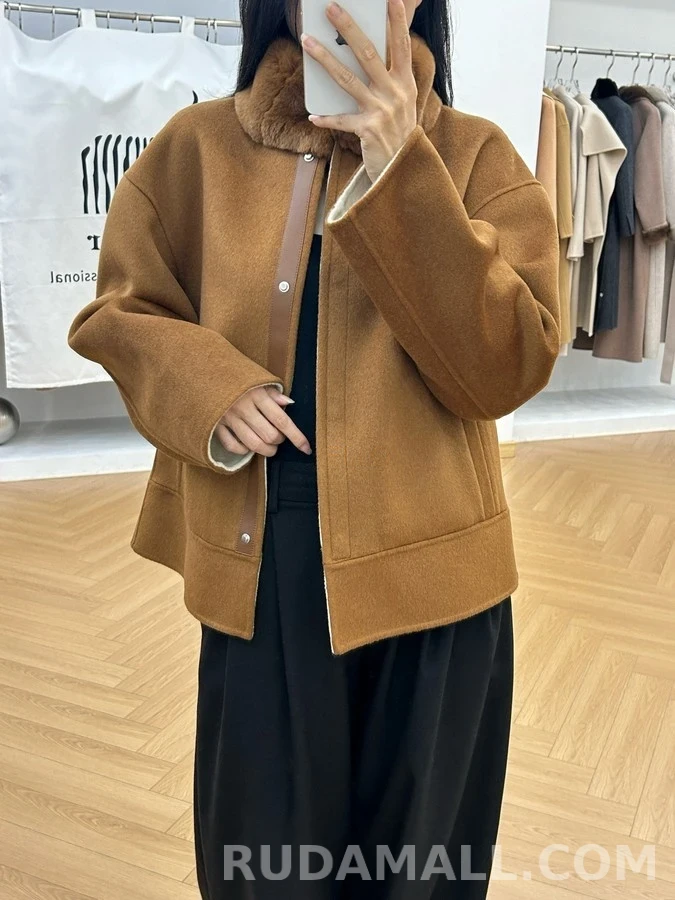 로로피아나 로로피아나 양면 퍼 카라 캐시미어 자켓 상세 이미지