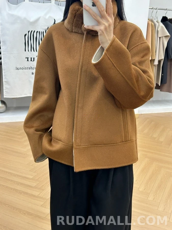 로로피아나 로로피아나 양면 퍼 카라 캐시미어 자켓 상세 이미지