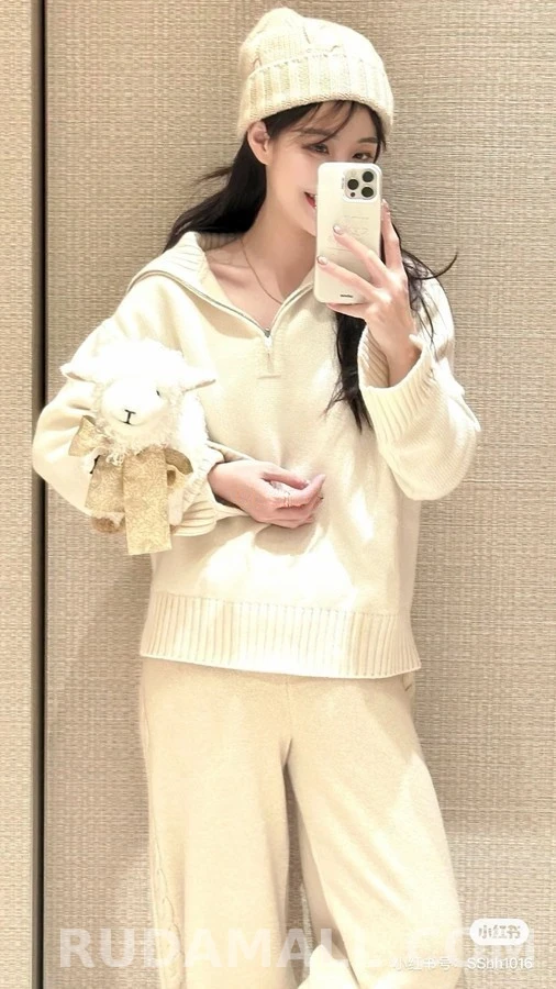 로로피아나 로로피아나 카라 하프 집업 캐시미어 니트 상세 이미지