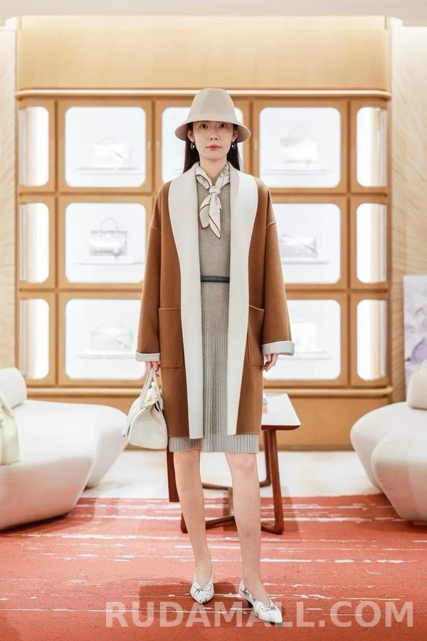 로로피아나 로로피아나 투톤 캐시미어 숄칼라 로브 코트 상세 이미지