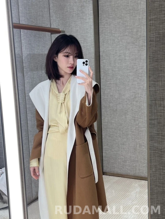 로로피아나 로로피아나 투톤 후드 벨트 코트 상세 이미지