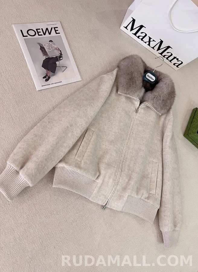 로로피아나 로로피아나 퍼 카라 울 블루종 자켓 상세 이미지