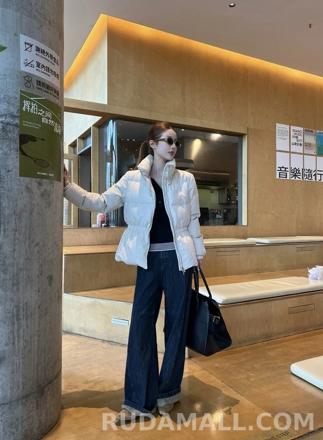 로로피아나 로로피아나 하이넥 허리 스트링 패딩 자켓 상세 이미지