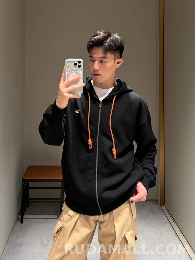 로에베 로에베 노티드 드로스트링 풀집업 후드 상세 이미지