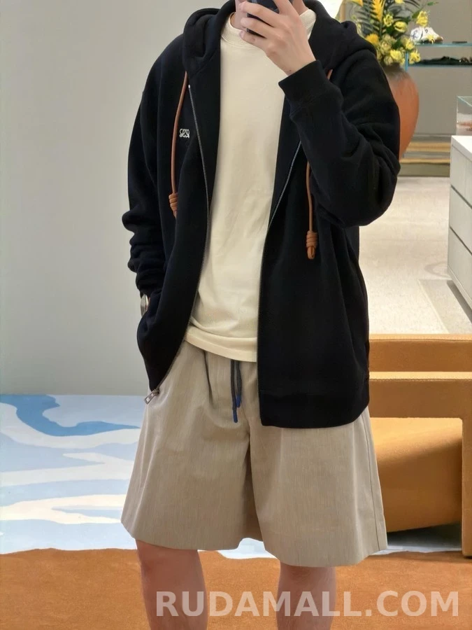 로에베 로에베 노티드 드로스트링 풀집업 후드 상세 이미지