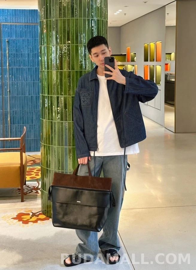 로에베 로에베 데님 아나그램 지퍼 셔츠 상세 이미지