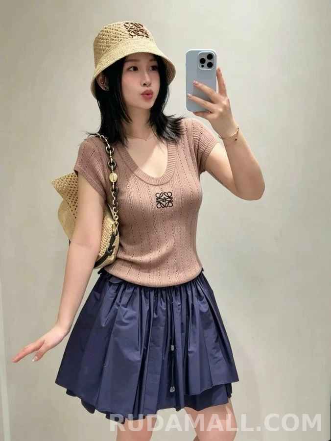 로에베 로에베 드로스트링 티어드 미니 스커트 상세 이미지