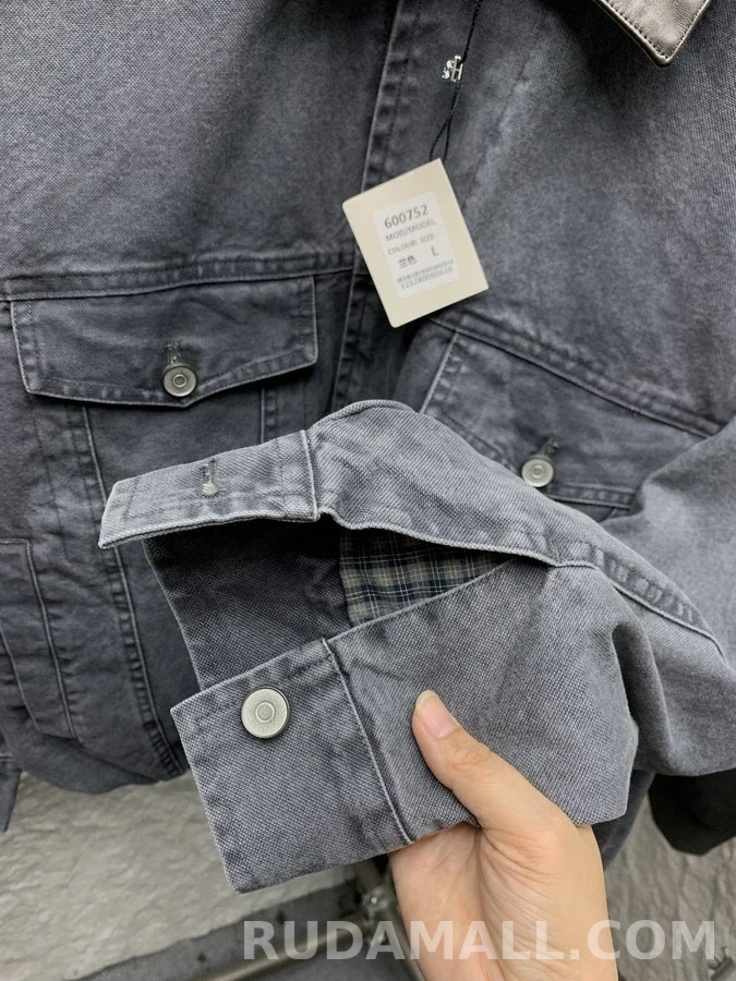 로에베 로에베 레더칼라 워싱 데님 자켓 상세 이미지