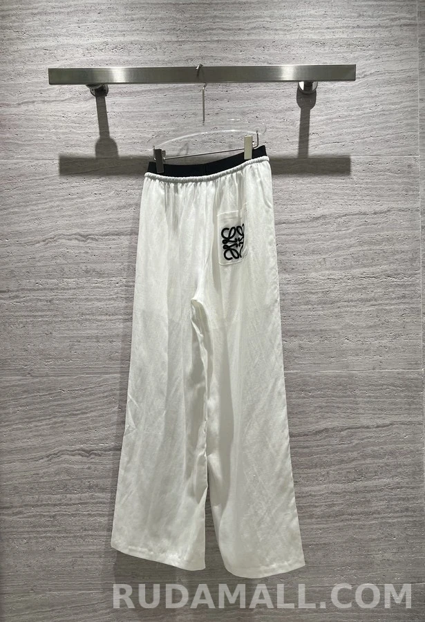 로에베 로에베 레터링 드로스트링 와이드 팬츠 상세 이미지