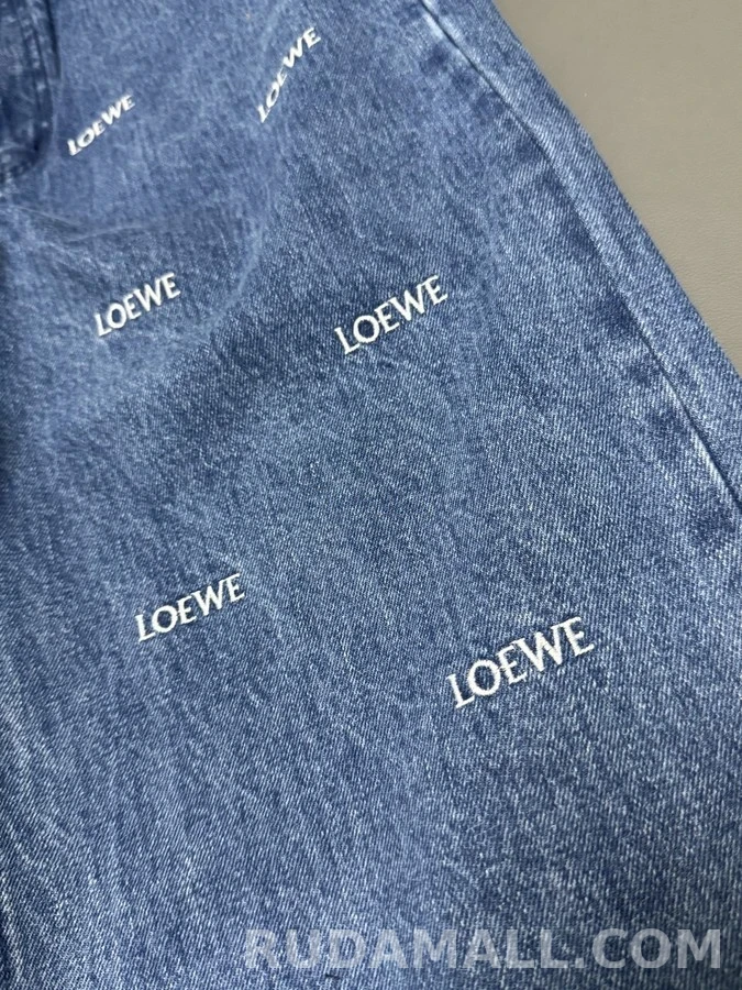 로에베 로에베 로고 자수 스트레이트 데님 팬츠 상세 이미지