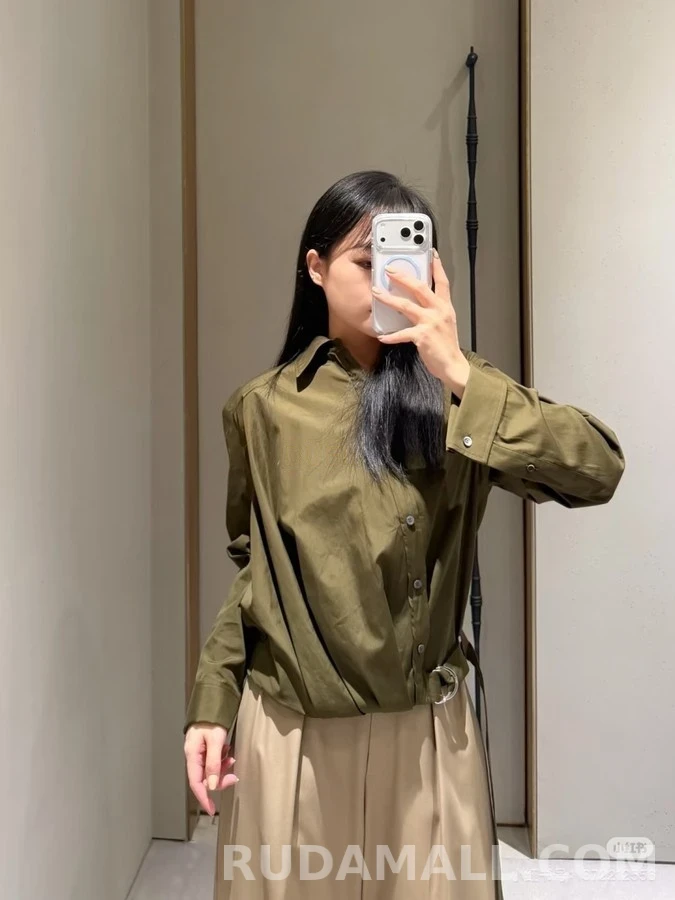 로에베 로에베 비대칭 벨티드 셔츠 상세 이미지