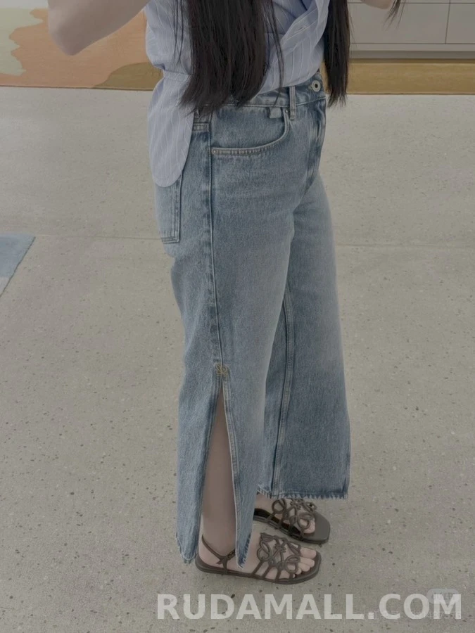 로에베 로에베 사이드 슬릿 와이드 데님 팬츠 상세 이미지
