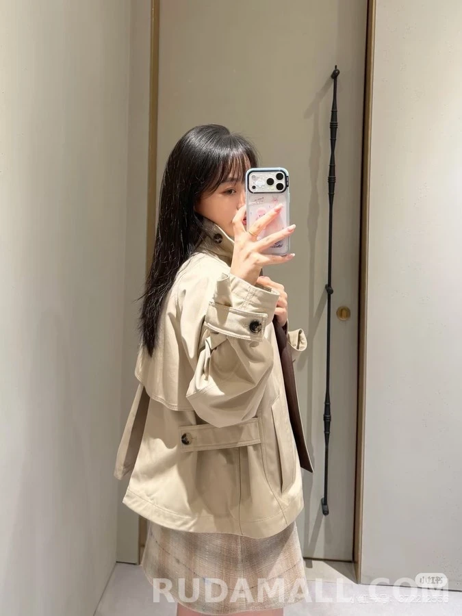 로에베 로에베 아나그램 가죽 칼라 숏 자켓 상세 이미지
