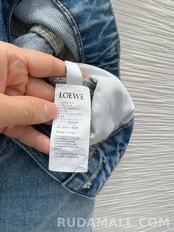 로에베 로에베 아나그램 워시드 와이드 데님 팬츠 상세 이미지