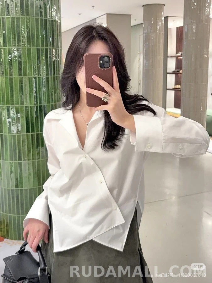 로에베 로에베 아나그램 자수 사선 버튼 셔츠 상세 이미지