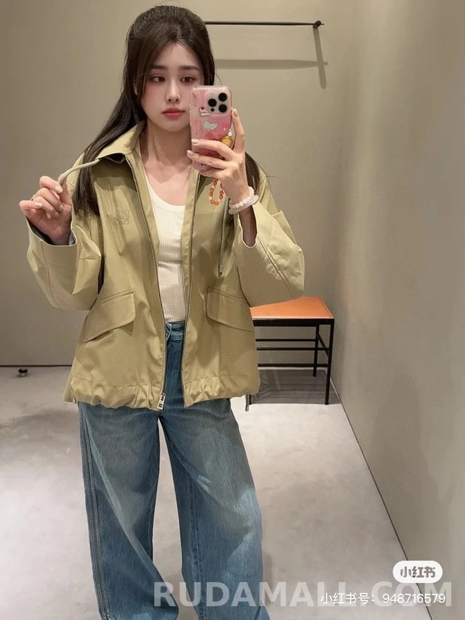 로에베 로에베 아나그램 자수 스트라이프 후드 집업 상세 이미지