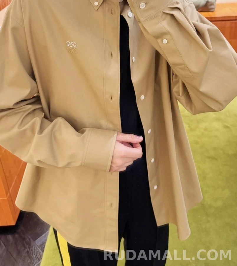 로에베 로에베 아나그램 자수 코튼 셔츠 상세 이미지