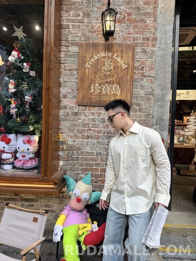 로에베 로에베 아나그램 자수 패치 포켓 셔츠 상세 이미지