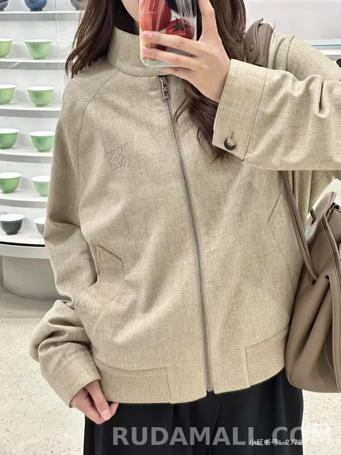 로에베 로에베 엠보싱 울 블렌드 집업 자켓 상세 이미지