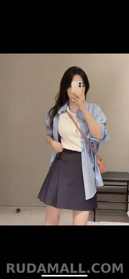 로에베 로에베 오버랩 플리츠 스커트 상세 이미지
