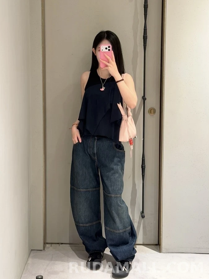 로에베 로에베 워싱 패널 와이드 데님 팬츠 상세 이미지