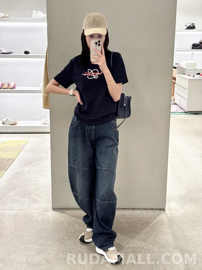 로에베 로에베 워싱 패널 와이드 데님 팬츠 상세 이미지