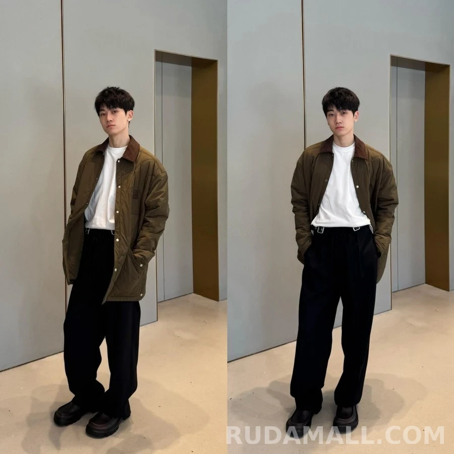로에베 로에베 퀼티드 패딩 셔츠 재킷 상세 이미지