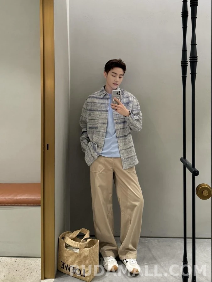 로에베 로에베 텍스처 자카드 셔츠 상세 이미지