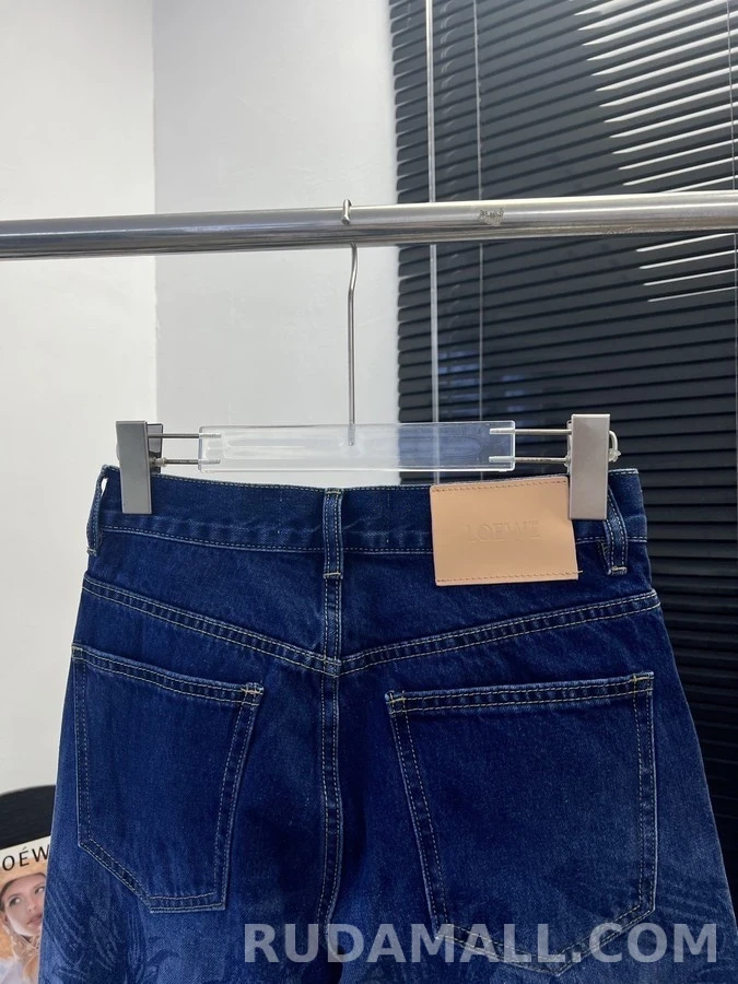 로에베 로에베 플라워 프린트 와이드 데님 팬츠 상세 이미지