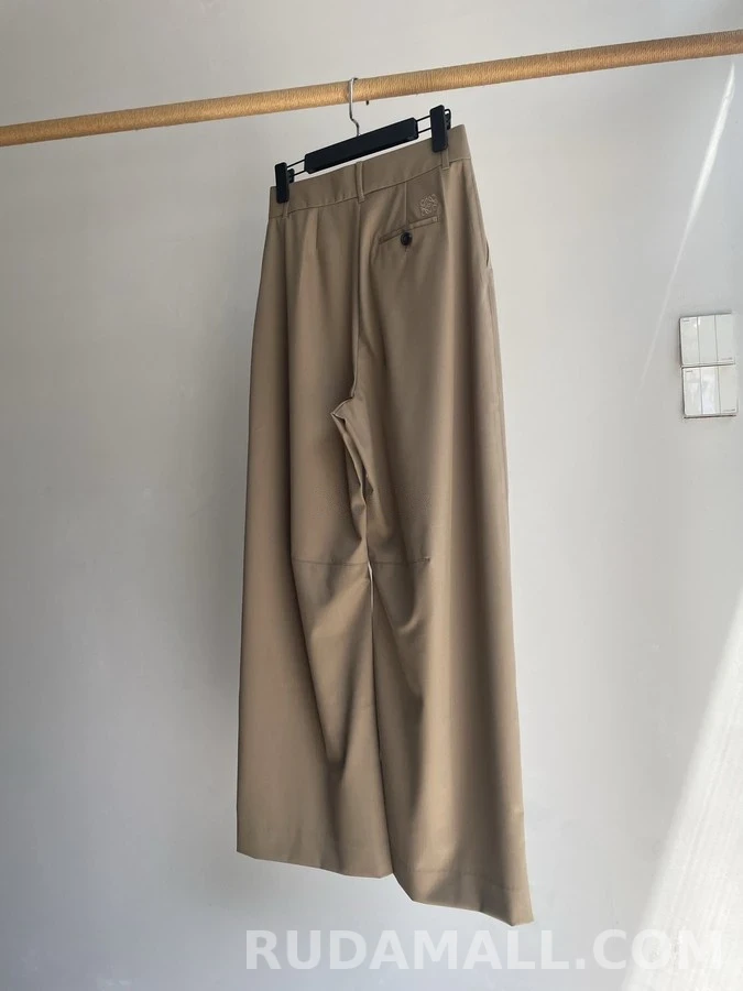 로에베 로에베 플리츠 와이드 울 팬츠 상세 이미지