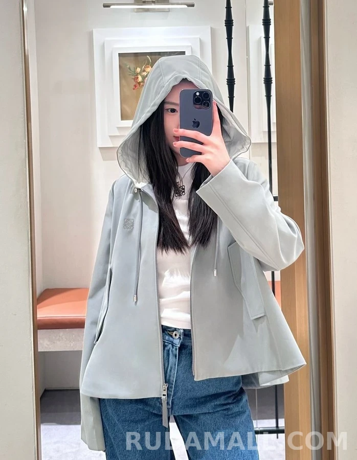 로에베 로에베 A-라인 후드 케이프 집업 자켓 상세 이미지