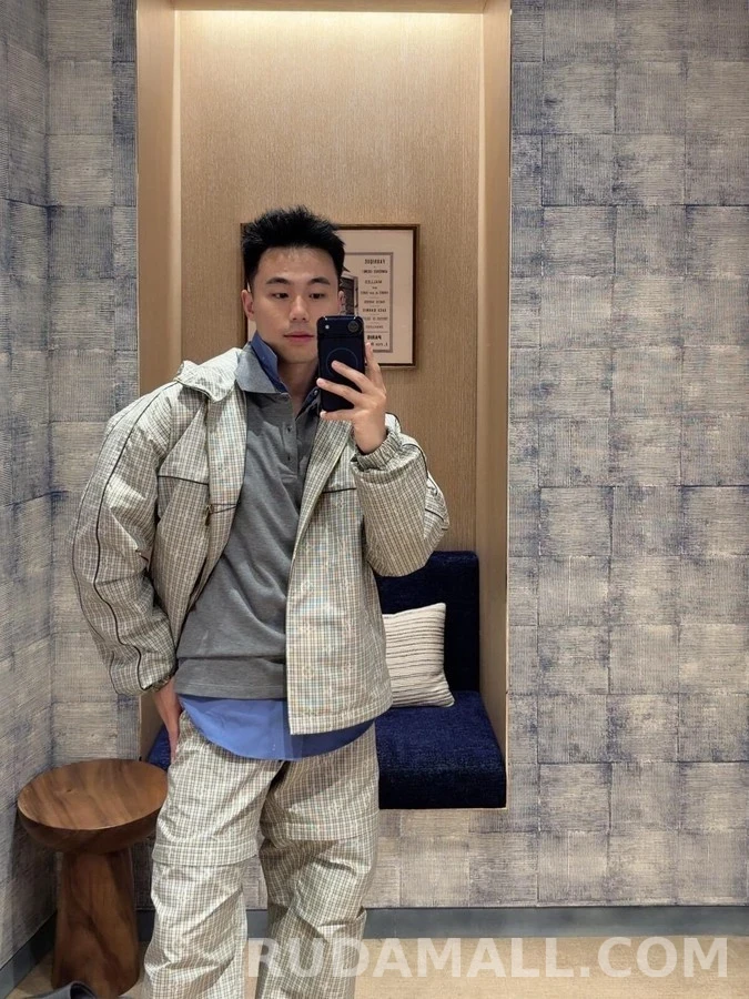 루이비통 루이비통 격자 패턴 투웨이 카고 팬츠 상세 이미지