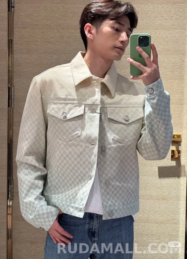 루이비통 루이비통 그라데이션 체커보드 데님 자켓 상세 이미지