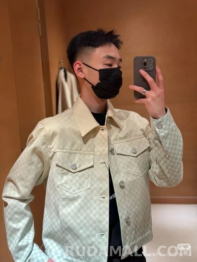 루이비통 루이비통 그라데이션 체커보드 데님 자켓 상세 이미지