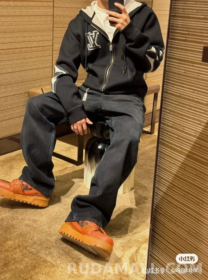 루이비통 루이비통 다미에 자카드 워싱 데님 팬츠 상세 이미지