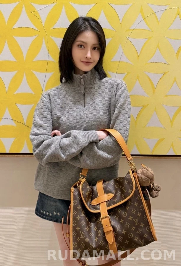 루이비통 루이비통 다미에 패턴 하프집업 니트 상세 이미지