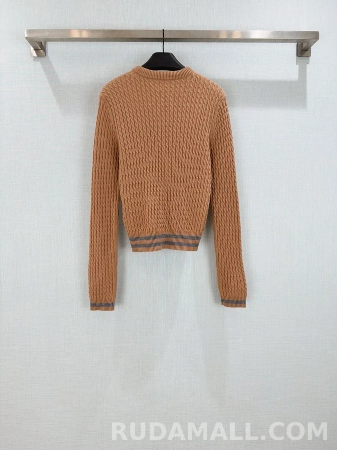 루이비통 루이비통 드로스트링 꽈배기 울 스웨터 상세 이미지