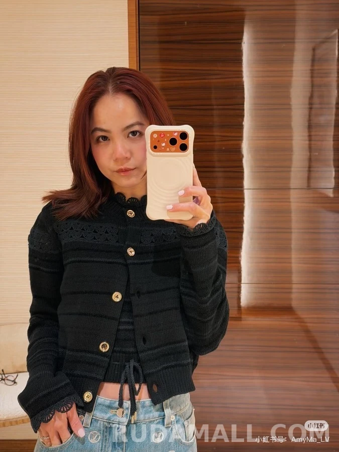 루이비통 루이비통 레이스 크롭 가디건 상세 이미지
