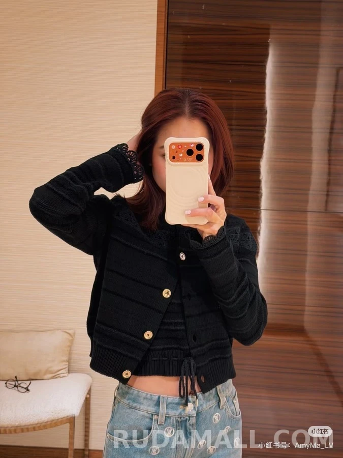 루이비통 루이비통 레이스 크롭 가디건 상세 이미지