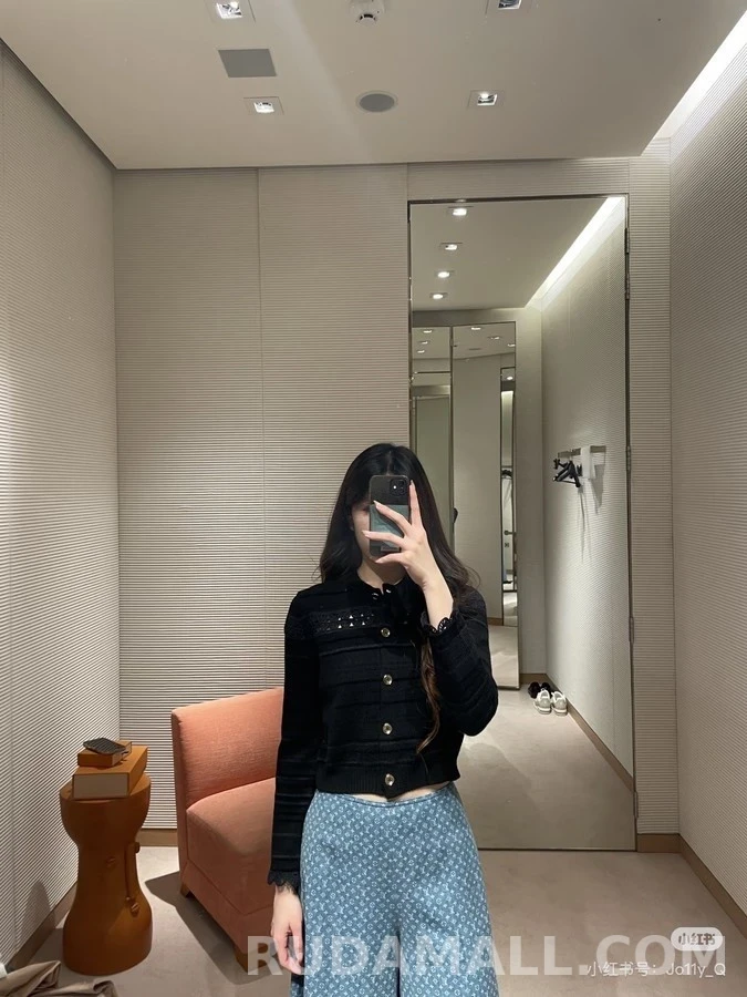 루이비통 루이비통 레이스 크롭 가디건 상세 이미지