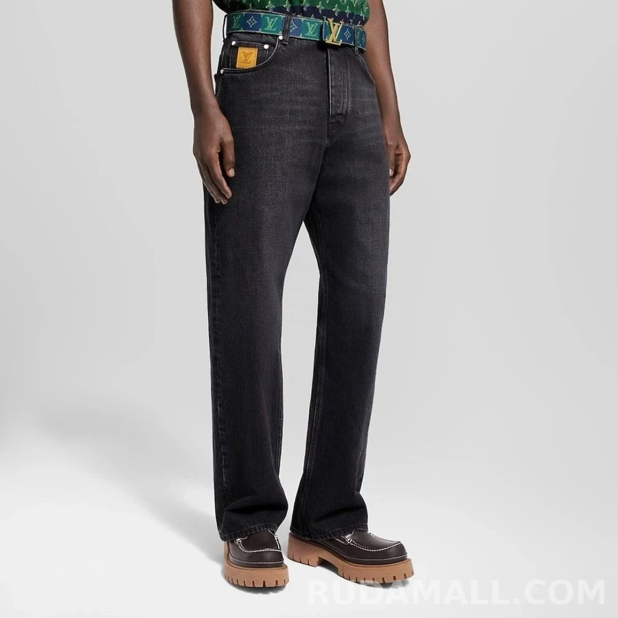 루이비통 루이비통 로고 가죽 패치 팬츠 상세 이미지