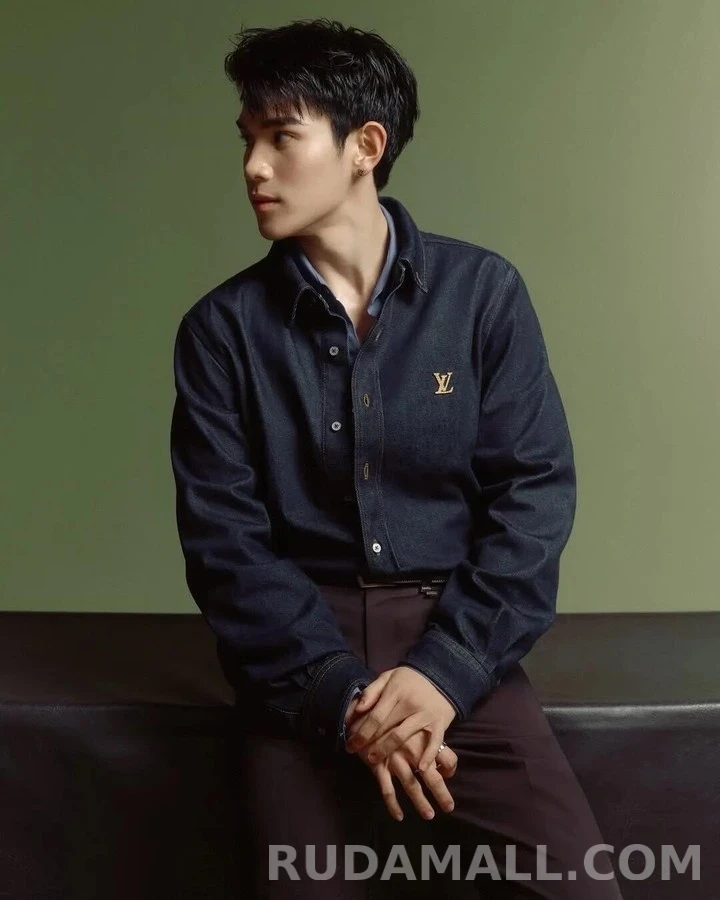 루이비통 루이비통 로고 데님 셔츠 상세 이미지