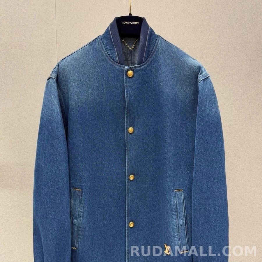 루이비통 루이비통 로고 데님 야구 자켓 상세 이미지