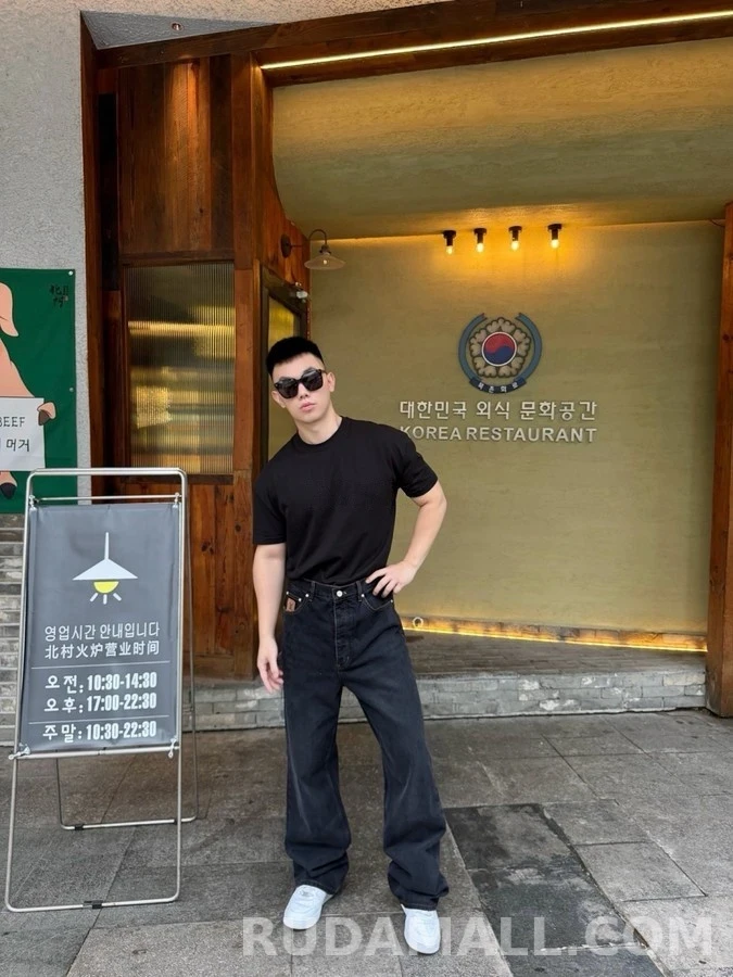루이비통 루이비통 로고 스케이트보드 데님 팬츠 상세 이미지