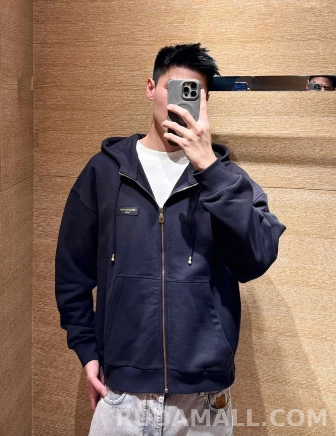 루이비통 루이비통 로고 패치 지퍼 후드집업 상세 이미지