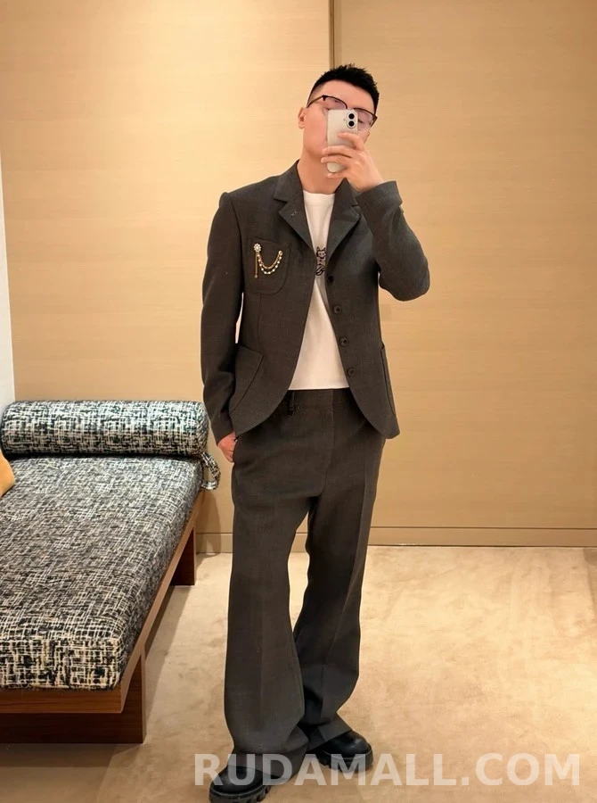 루이비통 루이비통 로고 하드웨어 플레어 팬츠 상세 이미지