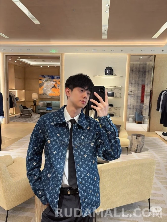 루이비통 루이비통 모노그램 데이지 자수 데님 자켓 상세 이미지